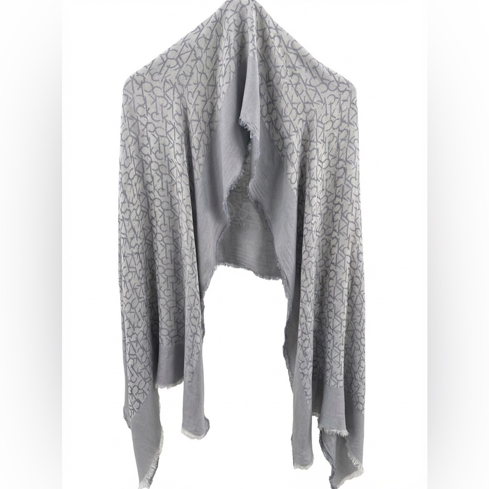 Calvin Klein Light Blue Monogram Scarf